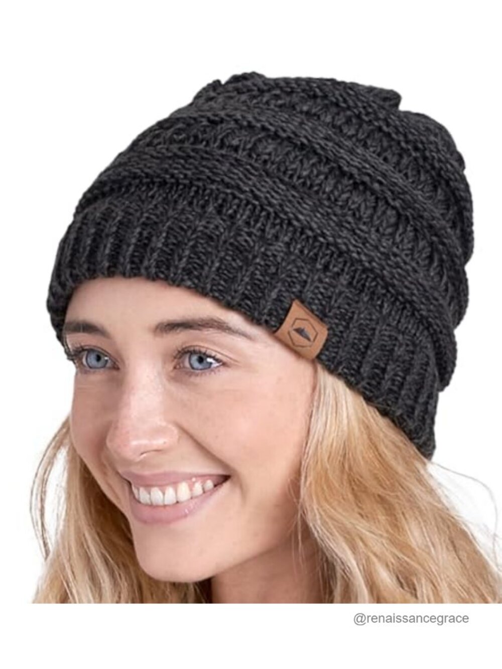 Slouchy Beanie Hat - Acrylic Itch-Free Stretchable Winter Beanie for Women